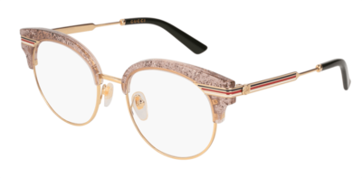 Gucci GG0285O 003-nude-gold-transparent 50 Women’s Eyeglasses
