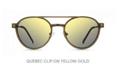 MODO QUEBEC clip on yellow gold 49 Unisex Eyeglasses
