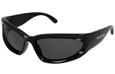 Balenciaga BB0157S 001 black black grey 65 Men's sunglasses