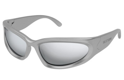 Balenciaga BB0157S 004 silver silver silver 65 Men's sunglasses