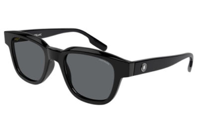 Montblanc MB0175S 001 black black grey 50 Men's sunglasses