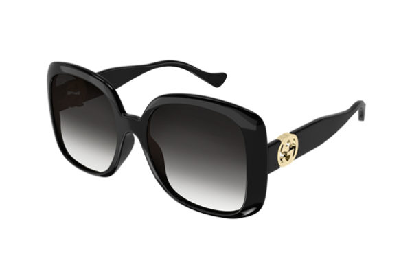 Gucci GG1029SA 001 black black grey 57 Women's Sunglasses