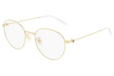 Montblanc MB0085OK 002 gold gold transparent 51 Men's Eyeglasses