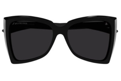 Balenciaga BB0174S 001 black black grey 57 Women's Sunglasses
