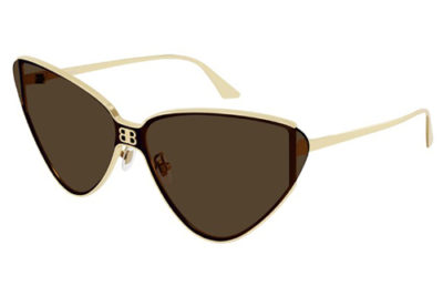 Balenciaga BB0191S 002 gold gold brown  Women's Sunglasses