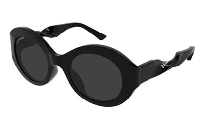 Balenciaga BB0208S 001 black black grey 53 Women's Sunglasses