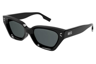 Mcq MQ0345S 001 black black smoke 52 Women's Sunglasses
