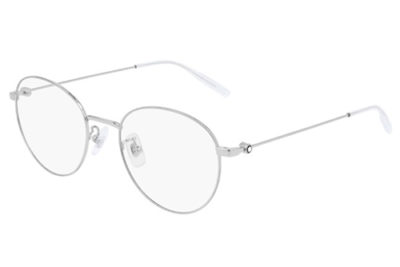 Montblanc MB0085OK 003 silver silver transpa 51 Men's Eyeglasses