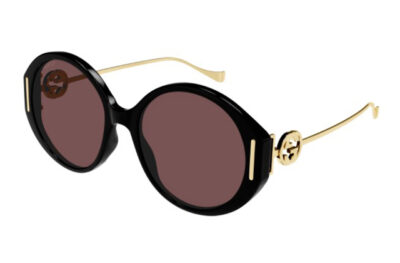 Gucci GG1202S 001 black gold brown 57 Women's sunglasses