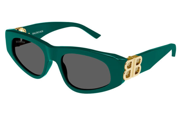 Balenciaga BB0095S 005 green gold grey 53 Women's sunglasses