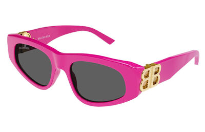 Balenciaga BB0095S 006 pink gold grey 53 Women's sunglasses
