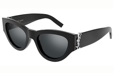 Saint Laurent SL M94 002 black black silver 53 Women's sunglasses